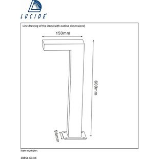Słupek Ogrodowy Texas LED | Lucide - 60cm, Czarny