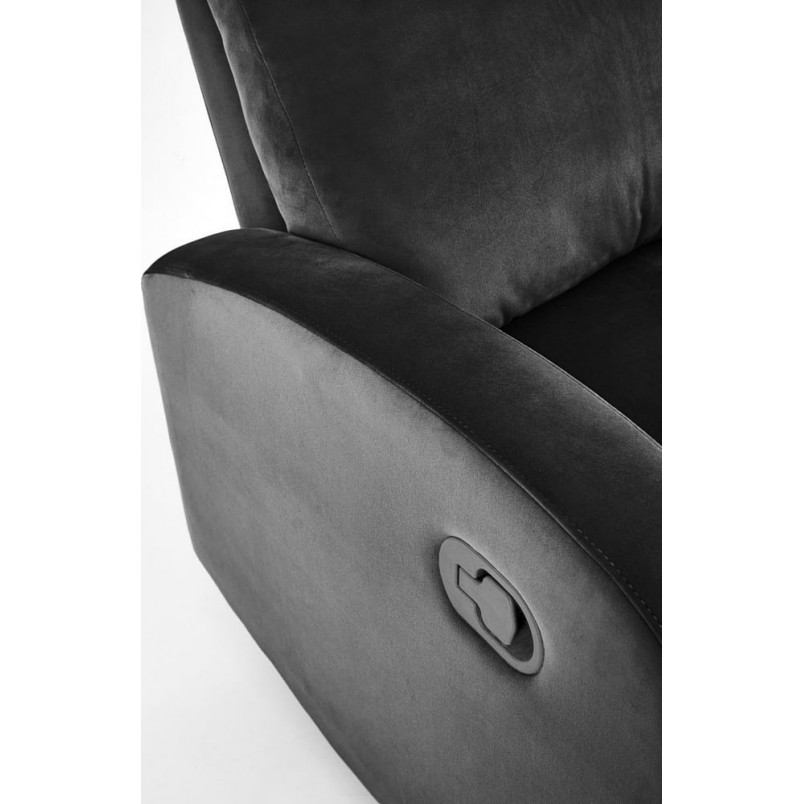 Fotel rozkładany Wonder Velvet czarny Halmar | Komfort i styl