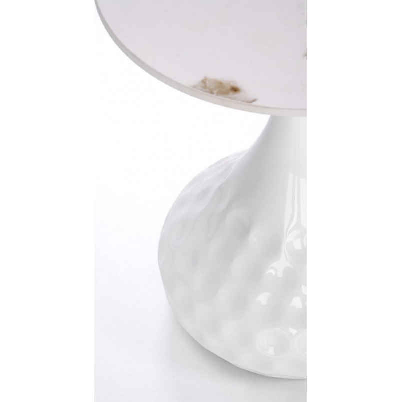 Stolik boczny Verde Halmar: Elegancki design, biały marmur