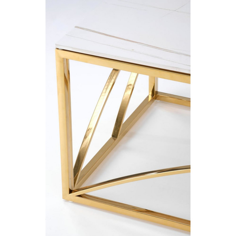 Stolik glamour Universe III biały marmur - Halmar | 120x60cm