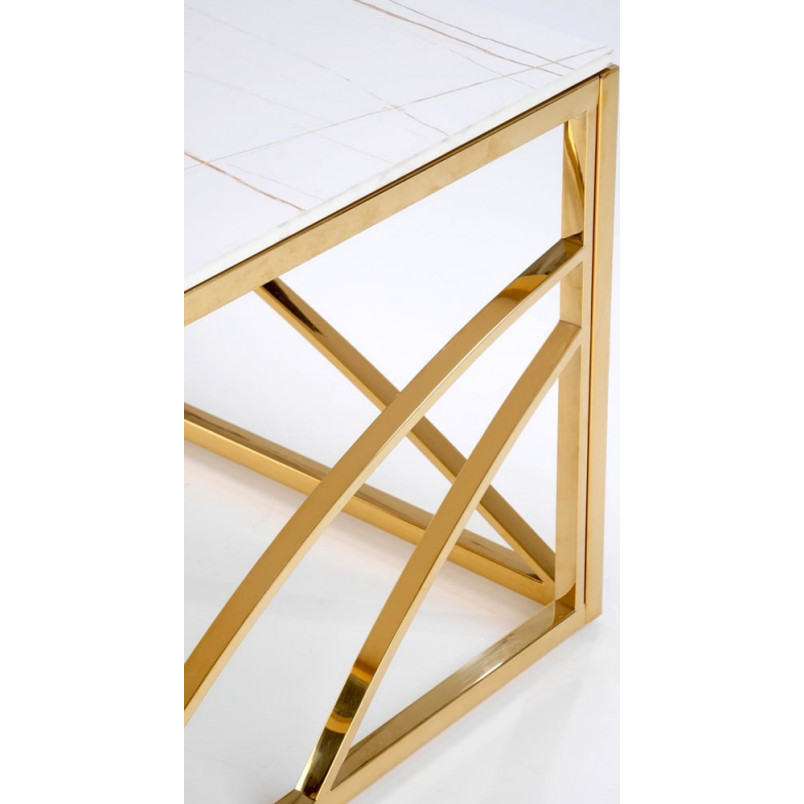 Stolik glamour Universe III biały marmur - Halmar | 120x60cm