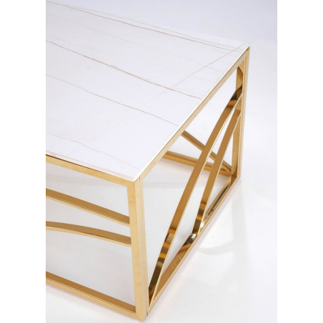 Stolik glamour Universe III biały marmur - Halmar | 120x60cm