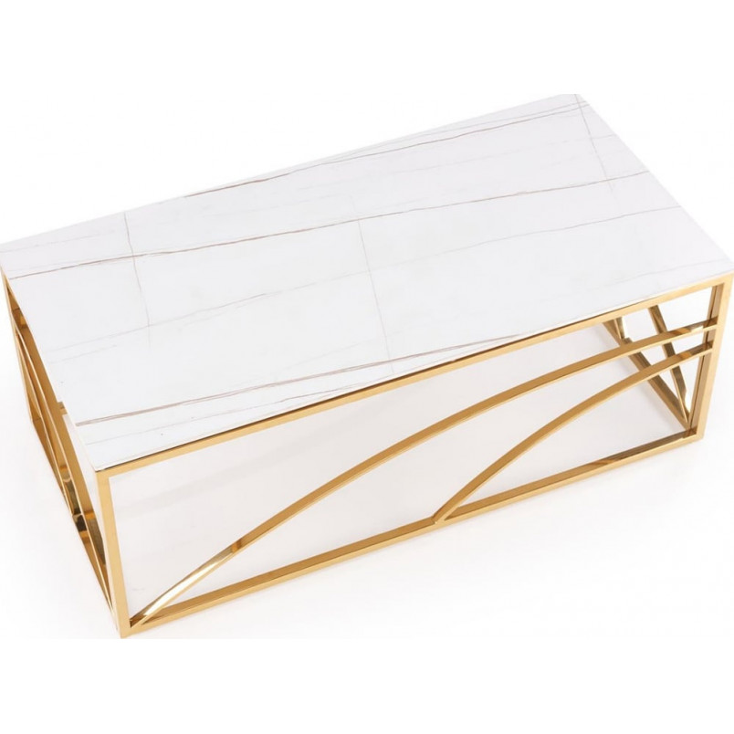 Stolik glamour Universe III biały marmur - Halmar | 120x60cm