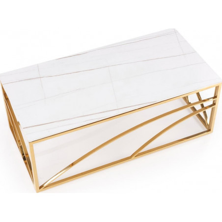 Stolik glamour Universe III biały marmur - Halmar | 120x60cm