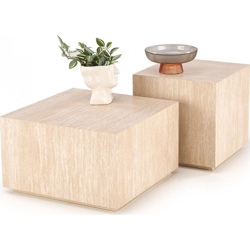 Stolik boczny kwadratowy Travertino 45x45cm Halmar | Sklep meblowy