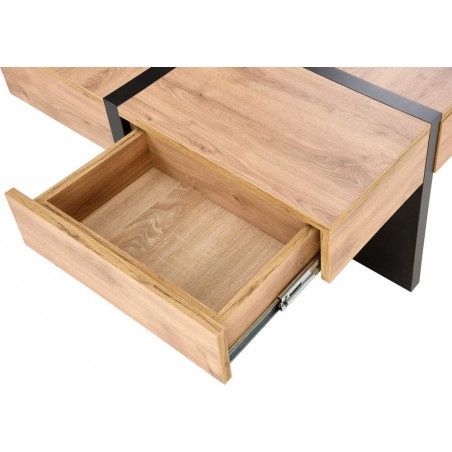 Stolik kwadratowy Sevilla 80x80 | Halmar | Dąb Craft/Czarny