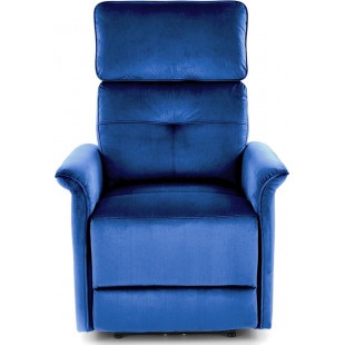 Fotel rozkładany elektryczny Halmar Semir Velvet granatowy | Komfort i USB