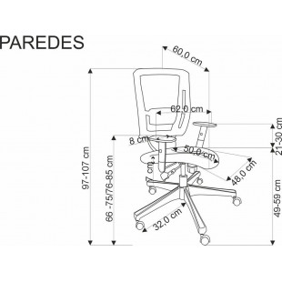 Fotel komputerowy Paredes czarny Halmar | Ergonomia i styl
