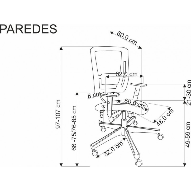 Fotel komputerowy Paredes czarny Halmar | Ergonomia i styl