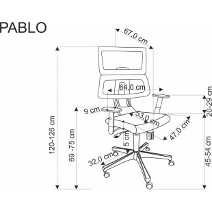 Fotel biurowy Pablo Halmar: Regulacja, Zagłówek - Komfort i Ergonomia