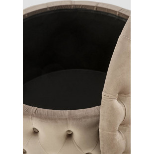 Pufa pikowana Nunez Halmar | Beżowa, ze schowkiem - Kup online