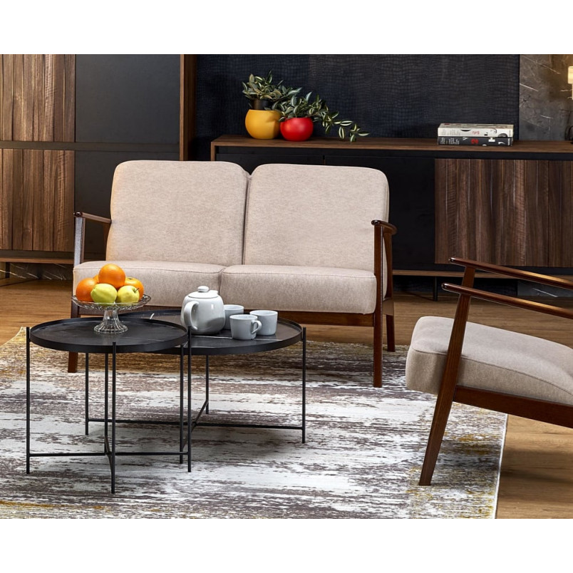 Sofa 2-osobowa PRL Halmar | Milano 120cm | Beż Castel