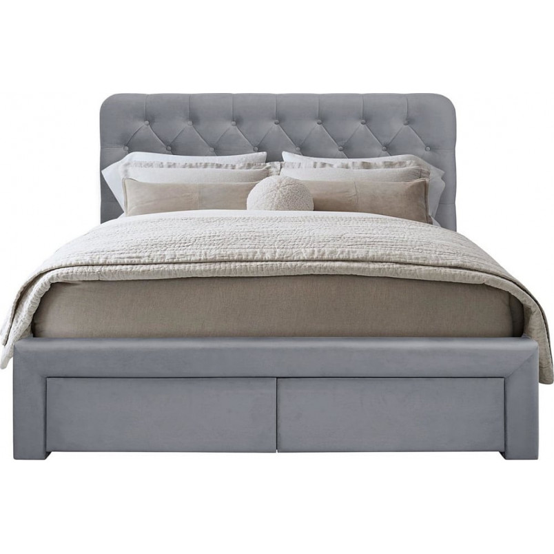 Łóżko Marisol 160x200 Halmar: Szuflady, pikowany zagłówek - Komfort i styl