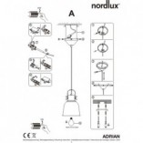 Lampa Wisząca Industrialna Adrian Czarna - Nordlux | Sklep Lamp