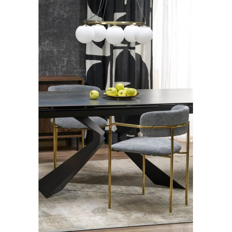 Stół rozkładany Luciano | Halmar | 180-230x90cm | Czarny marmur