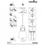 Lampa Wisząca Industrialna Adrian | Nordlux | Czarna