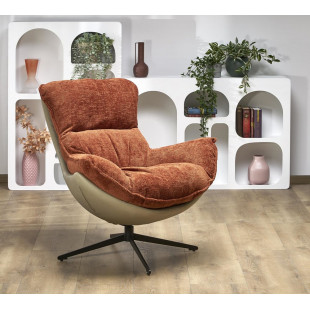 Fotel wypoczynkowy Lobster Halmar | Cynamonowy design