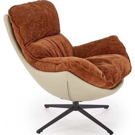 Fotel wypoczynkowy Lobster Halmar | Cynamonowy design
