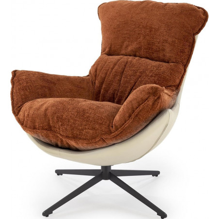Fotel wypoczynkowy Lobster Halmar | Cynamonowy design