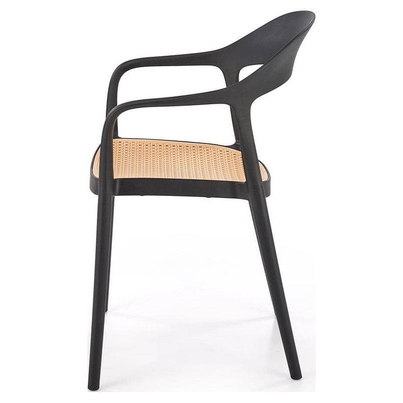 Krzesło boho K530 Halmar - czarne i naturalne | Komfort i styl