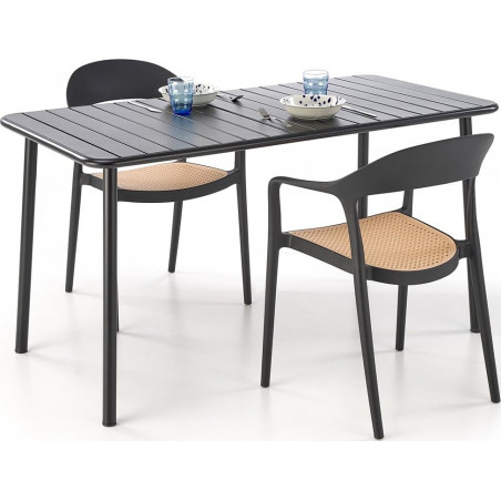 Krzesło boho K530 Halmar - czarne i naturalne | Komfort i styl