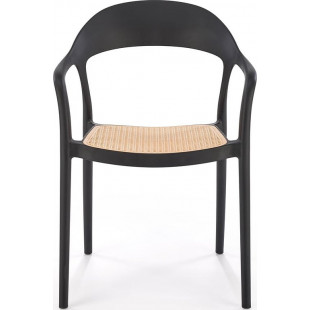 Krzesło boho K530 Halmar - czarne i naturalne | Komfort i styl