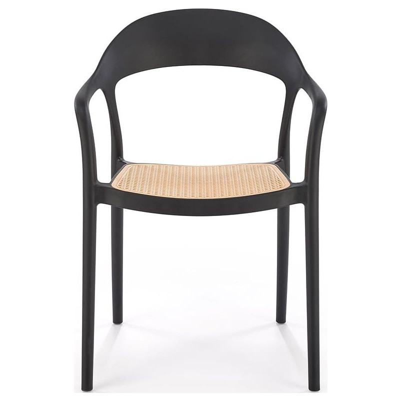 Krzesło boho K530 Halmar - czarne i naturalne | Komfort i styl