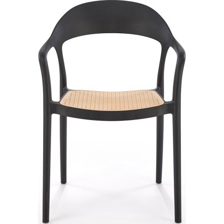 Krzesło boho K530 Halmar - czarne i naturalne | Komfort i styl