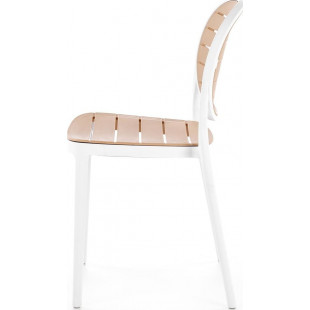 Krzesło boho K529 Halmar - Białe i naturalne | Sklep mebli