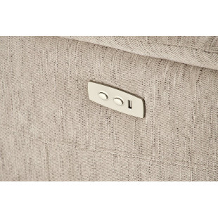 Fotel rozkładany Jamal beżowy Halmar | Komfort i USB