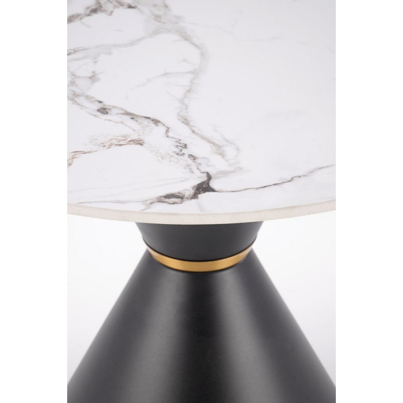 Stolik boczny Halmar Goretti: Elegancki design, biały marmur - Kup teraz!