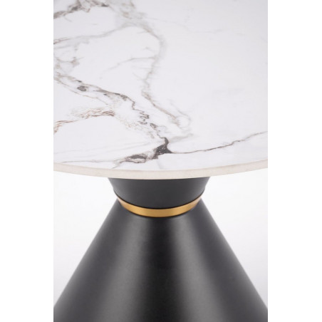 Stolik boczny Halmar Goretti: Elegancki design, biały marmur - Kup teraz!