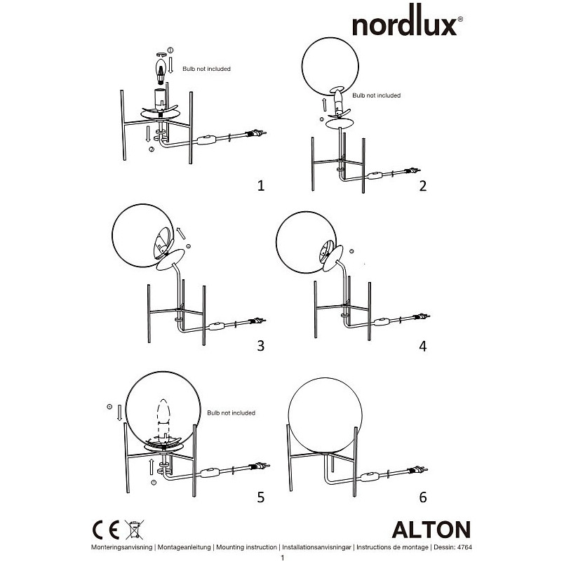 Lampa Alton Nordlux: Szklana Kula | Nowoczesny Design