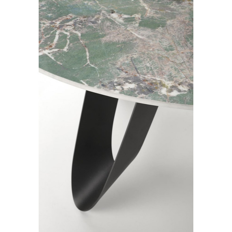 Stół okrągły Giovani 135cm Halmar | Zielony marmur