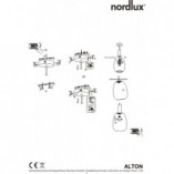 Lampa wisząca Alton czarna Nordlux | Szkło E27