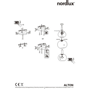 Lampa wisząca Alton czarna Nordlux | Skandynawski design