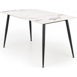 Stół glamour Emilio 140x80 biały marmur - Halmar