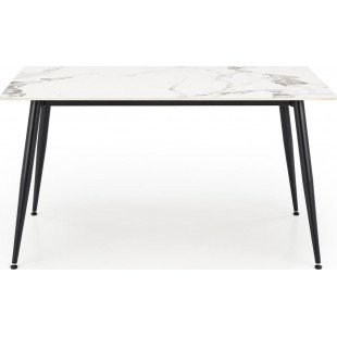 Stół glamour Emilio 140x80 biały marmur - Halmar