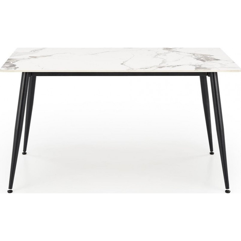 Stół glamour Emilio 140x80 biały marmur - Halmar