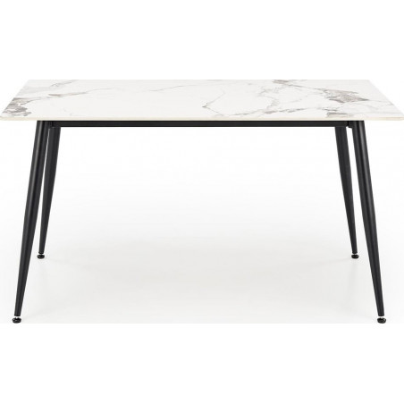 Stół glamour Emilio 140x80 biały marmur - Halmar