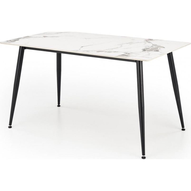 Stół glamour Emilio 140x80 biały marmur - Halmar