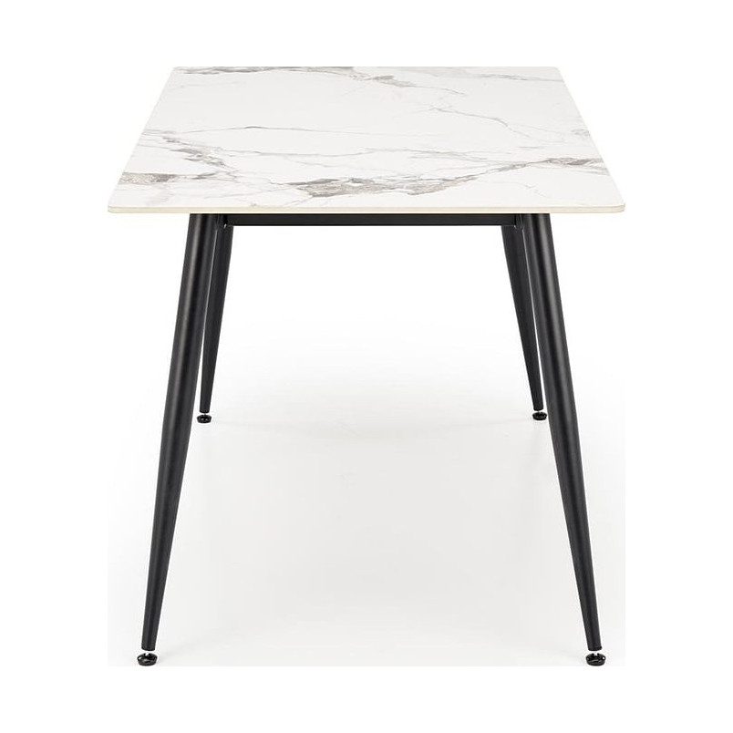 Stół glamour Emilio 140x80 biały marmur - Halmar