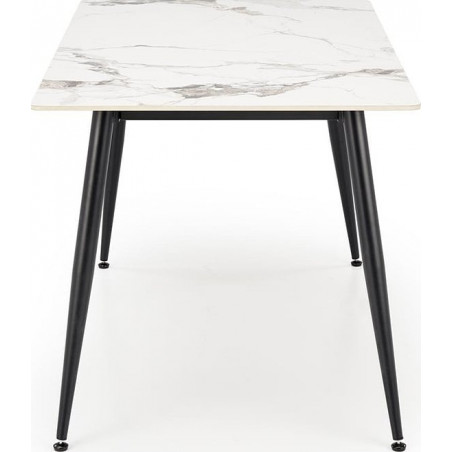 Stół glamour Emilio 140x80 biały marmur - Halmar