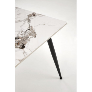 Stół glamour Emilio 140x80 biały marmur - Halmar