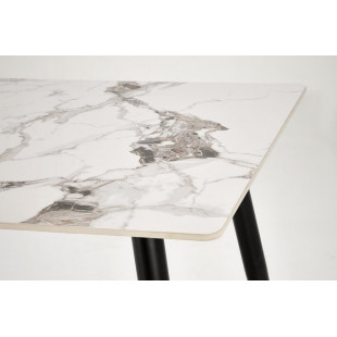 Stół glamour Emilio 140x80 biały marmur - Halmar