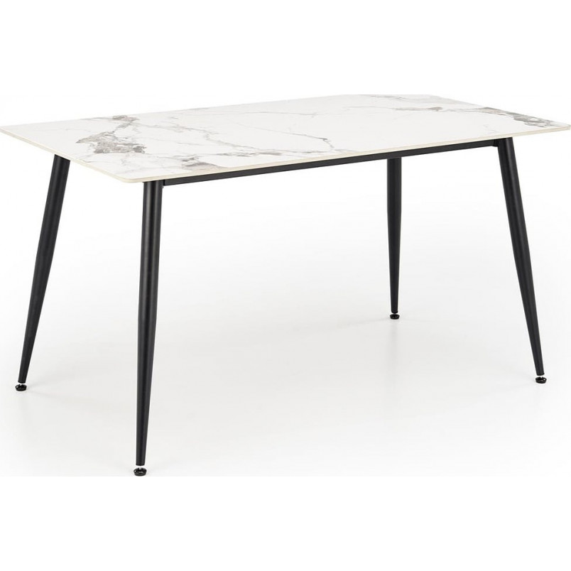 Stół glamour Emilio 140x80 biały marmur - Halmar
