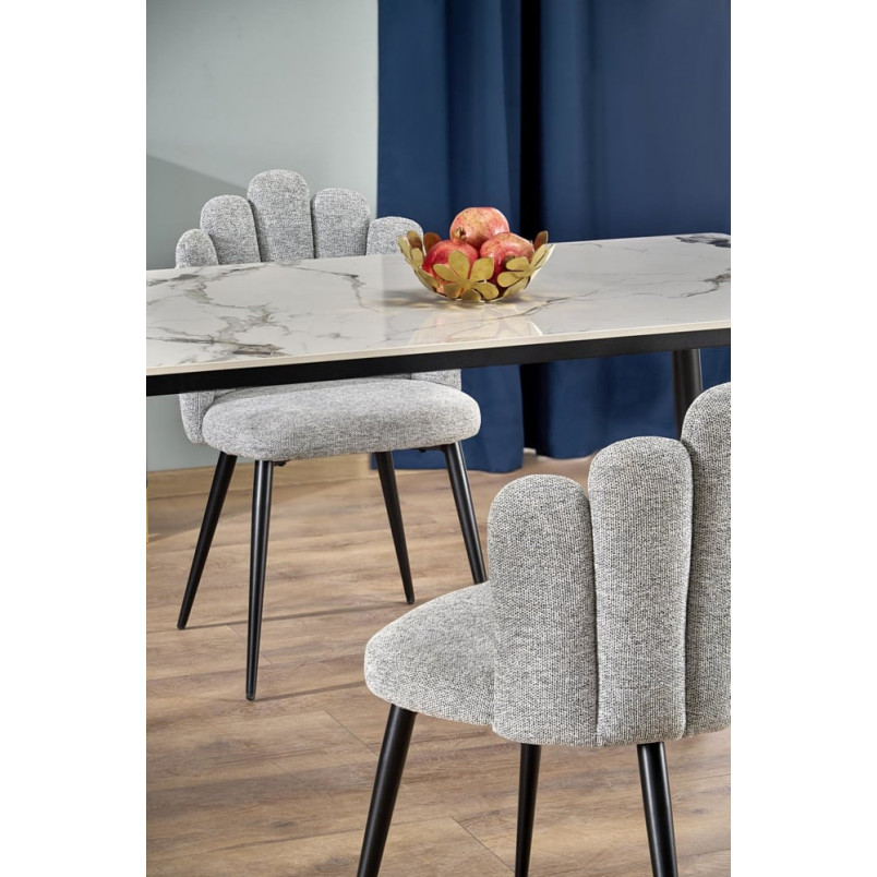 Stół glamour Emilio 120x70 biały marmur - Halmar | Kup teraz!