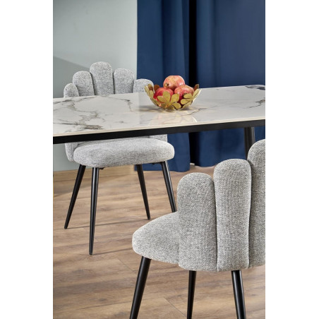 Stół glamour Emilio 120x70 biały marmur - Halmar | Kup teraz!