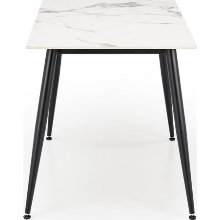 Stół glamour Emilio 120x70 biały marmur - Halmar | Kup teraz!
