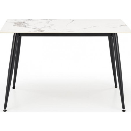 Stół glamour Emilio 120x70 biały marmur - Halmar | Kup teraz!